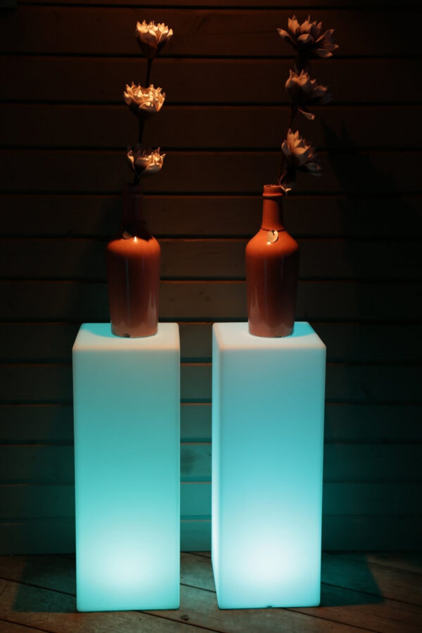   LED Präsentationssäule Säule Stimmungslampe Beleuchtung RGB weiß 16 Farben 72 cm hohe wiederauf