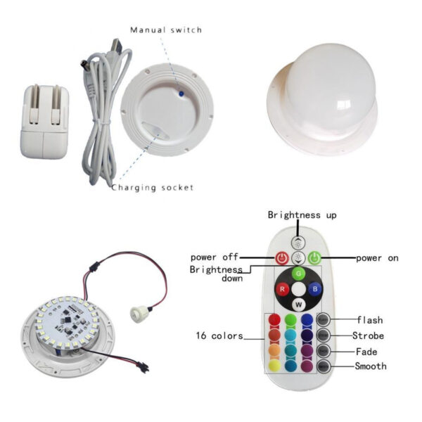 Servierschüssel mit LED-Beleuchtung - Eiscreme-Schüssel - Obstschale - Servierschüssel - wiederaufla - VDD World DE