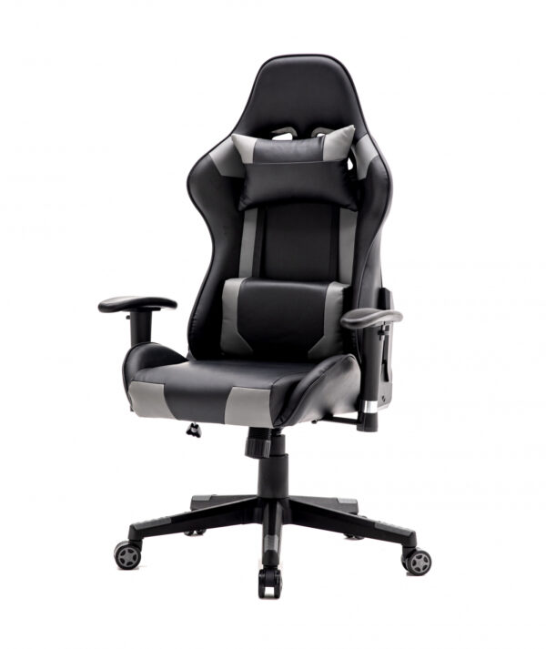 Gaming Stuhl Thomas - Bürostuhl Racing Gaming Style - schwarz grau - VDD World DE