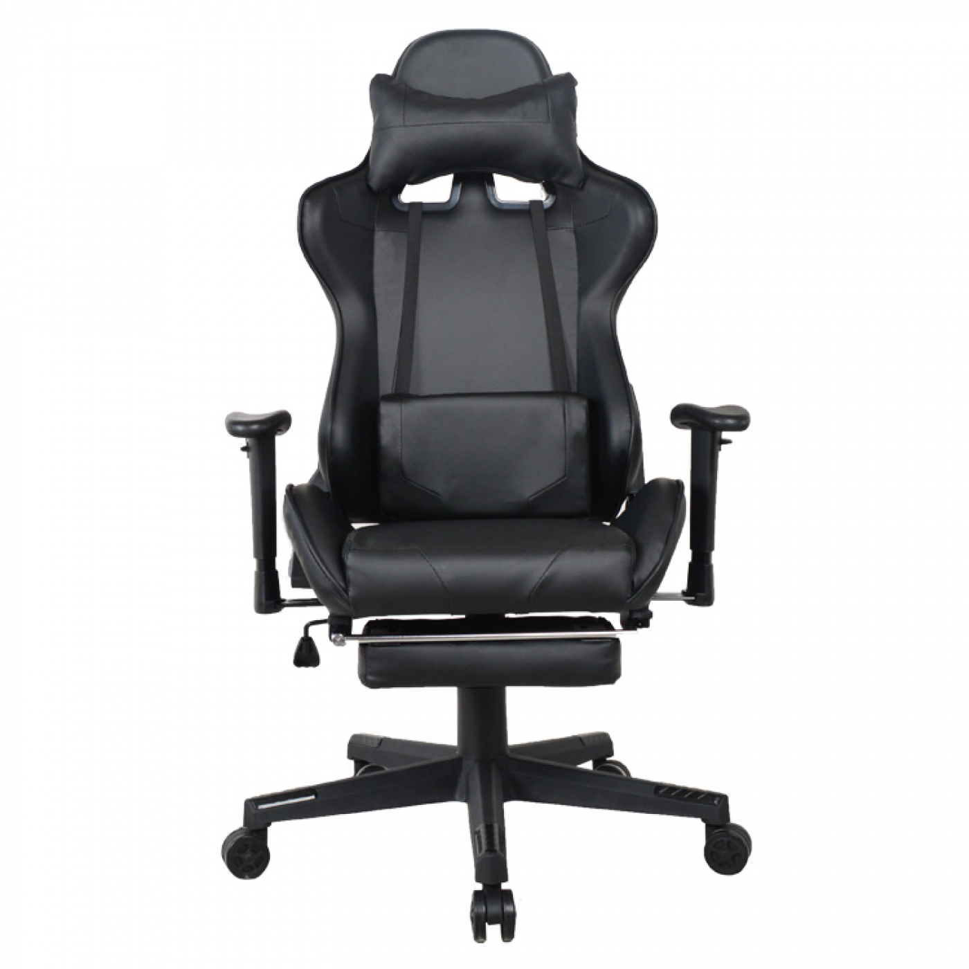 Gaming Stuhl Bürostuhl Thomas - mit Fußstütze - Racing Style - ergonomisch verstellbar - schwarz - alternatives Bild