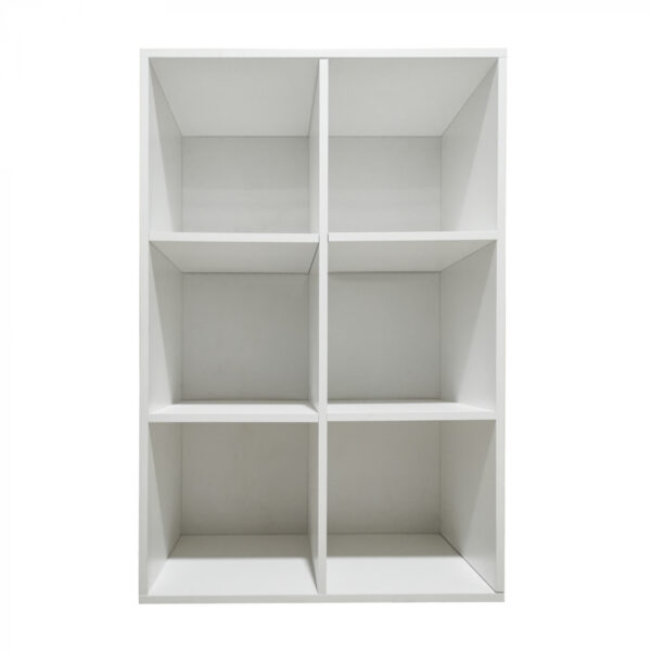 Fächerschrank 6 offene Fächer Aufbewahrungsschrank - Bücherregal - Wandschrank - weiß - VDD World DE