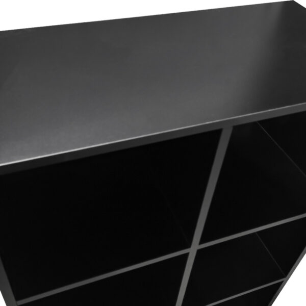 Fächerschrank Vakkie 6 offene Fächer Aufbewahrungsschrank - Bücherregal - Wandschrank - schwarz - VDD World DE