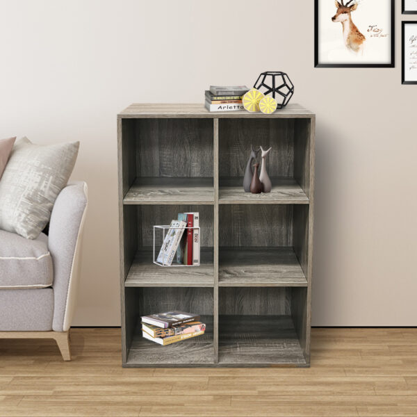 Fächerschrank Vakkie 6 offene Fächer Aufbewahrungsschrank - Bücherregal - Wandschrank - VDD World DE