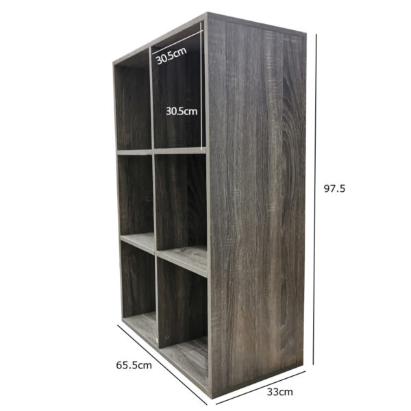 Fächerschrank Vakkie 6 offene Fächer Aufbewahrungsschrank - Bücherregal - Wandschrank - VDD World DE