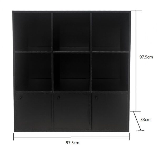 Armoire à compartiments Vakkie Armoire de rangement à 9 compartiments - bibliothèque - armoire mural - VDD World DE