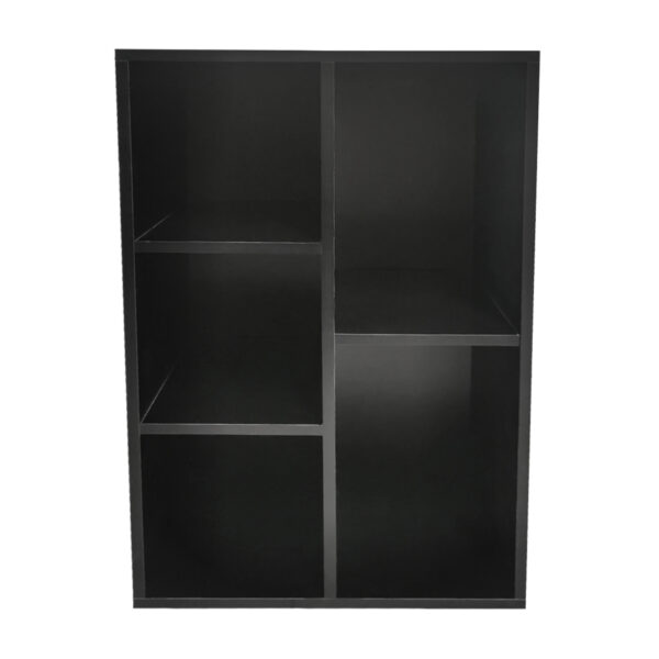 Bücherregal Vakkie 5 offene Fächer - LP-Vinyl-Aufbewahrungsschrank - Wandschrank - schwarz - VDD World DE