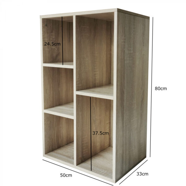 Bücherregal Vakkie 5 Schrank mit offenen Fächern - LP-Vinyl-Aufbewahrungsschrank - Wandschrank - Bra - VDD World DE