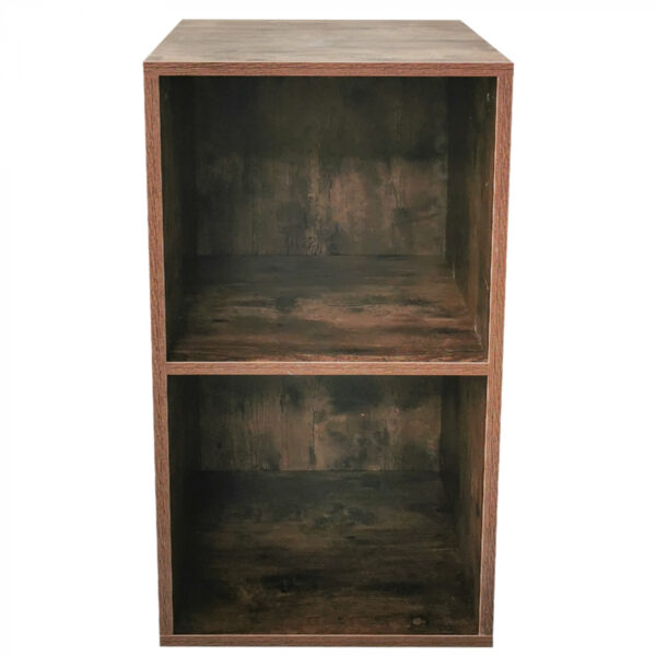 Fächerschrank Box 2 offene Fächer Stauschrank - Hängeschrank - dunkelbraun - VDD World DE