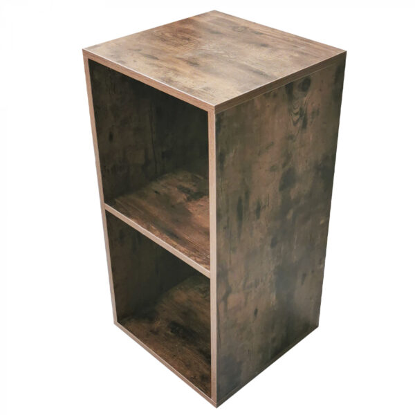 Fächerschrank Box 2 offene Fächer Stauschrank - Hängeschrank - dunkelbraun - VDD World DE