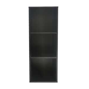 Fächerschrank Vakkie 3 offene Fächer Aufbewahrungsschrank - Bücherregal - Wandschrank - schwarz