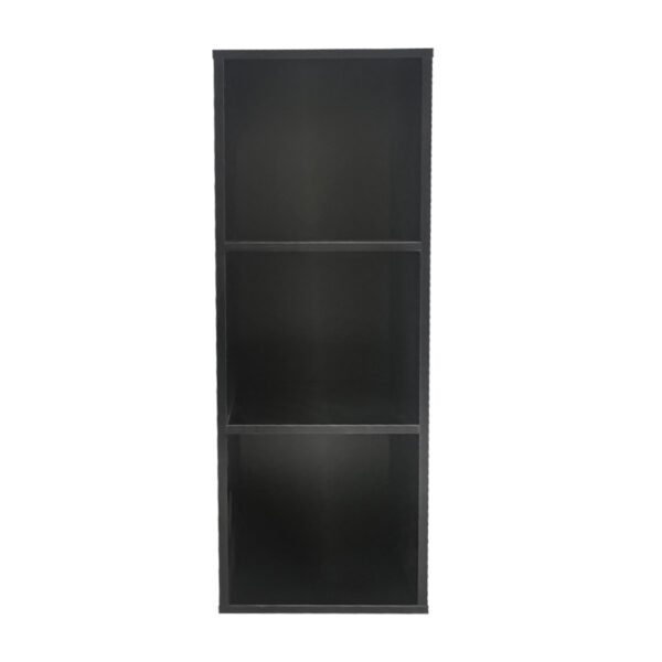 Fächerschrank Vakkie 3 offene Fächer Aufbewahrungsschrank - Bücherregal - Wandschrank - schwarz - VDD World DE