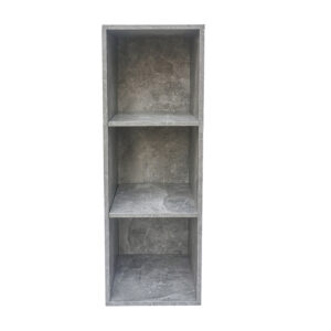 Regalschrank 3 offene Fächer Aufbewahrungsschrank - Bücherregal - Wandschrank - grauer