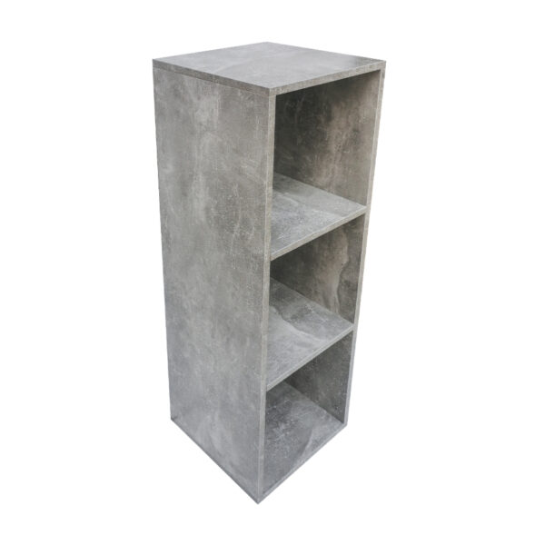 Regalschrank 3 offene Fächer Aufbewahrungsschrank - Bücherregal - Wandschrank - grauer - VDD World DE