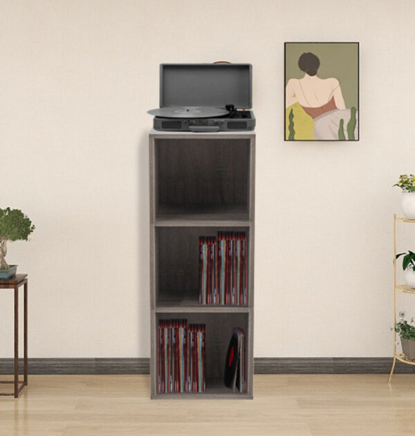 LP-Schallplattenschrank - Aufbewahrung von LP-Schallplatten - Bücherregal - 3 Fächer - VDD World DE