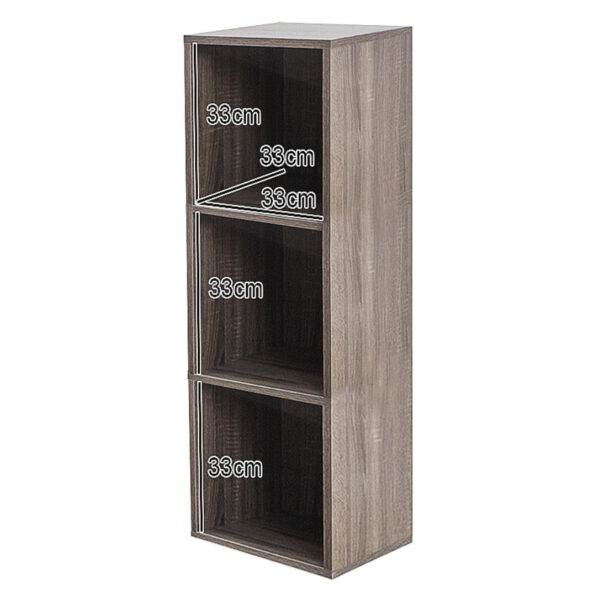 LP-Schallplattenschrank - Aufbewahrung von LP-Schallplatten - Bücherregal - 3 Fächer - VDD World DE