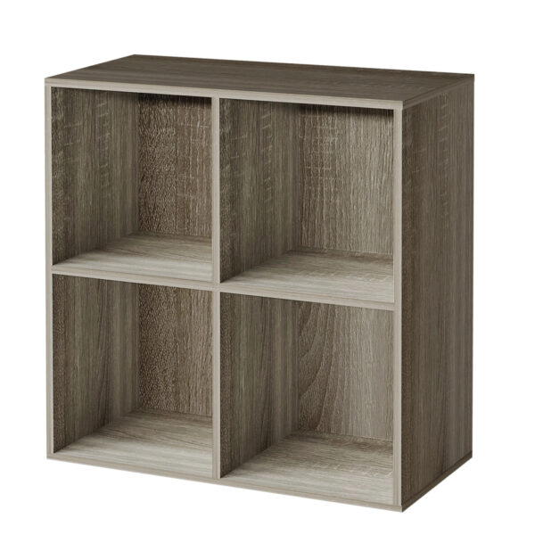 Fächerschrank - Bücherregal 4 offene Fächer - Wandschrank - VDD World DE