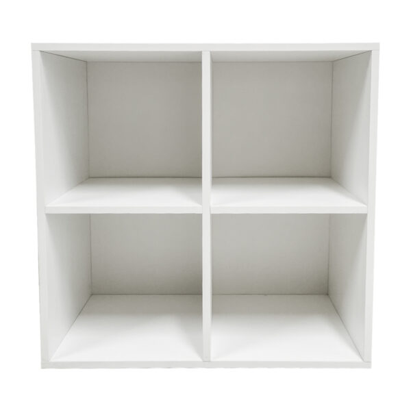 Aufbewahrungsschrank für Vinylplatten - Bücherregal - 4 Fächer - weiß - VDD World DE