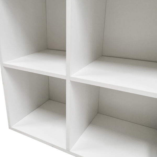 Aufbewahrungsschrank für Vinylplatten - Bücherregal - 4 Fächer - weiß - VDD World DE