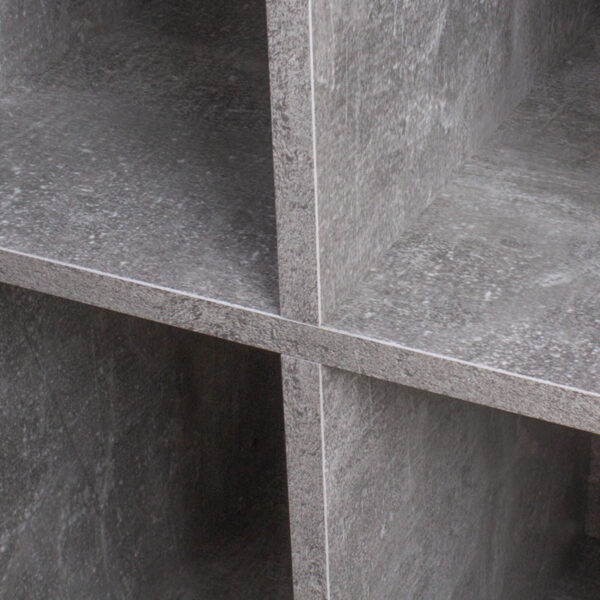   Schallplattenschrank – Aufbewahrung von Schallplatten – Bücherregal – grauer Beton