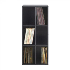Lp-Schallplatten-Aufbewahrungsschrank – Lp-Vinyl-Schallplatten aufbewahren – Bücherregal – schwarz