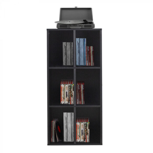 Lp-Schallplatten-Aufbewahrungsschrank – Lp-Vinyl-Schallplatten aufbewahren – Bücherregal – schwarz - VDD World DE