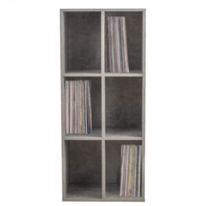 Lp-Schallplatten-Aufbewahrungsschrank – Lp-Vinyl-Schallplatten aufbewahren – Bücherregal – grauer