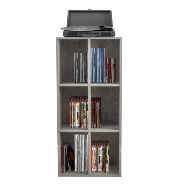 Lp-Schallplatten-Aufbewahrungsschrank – Lp-Vinyl-Schallplatten aufbewahren – Bücherregal – grauer - VDD World DE