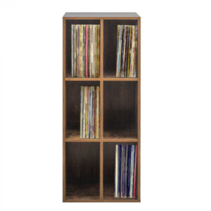 Lp-Schallplatten-Aufbewahrungsschrank - Lp-Vinyl-Schallplatten aufbewahren - Bücherregal - Braun