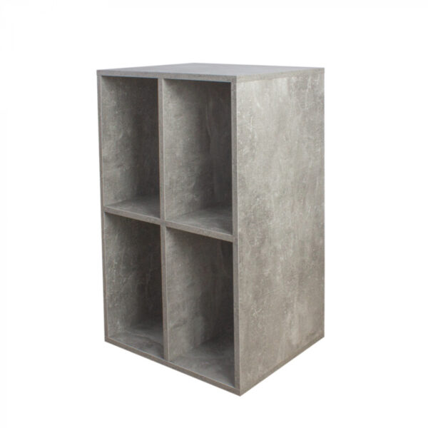 Schallplattenschrank - Aufbewahrung von Schallplatten - Plattenspielermöbel - graue Betonoptik - VDD World DE
