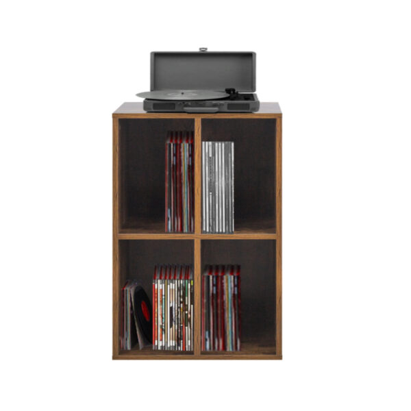 Vinyl-Schallplattenschrank - Aufbewahrung von Schallplatten - Plattenspielerschrank - braun - VDD World DE