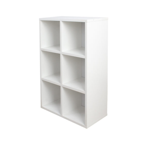 Faltschrank 6 offene Fächer Aufbewahrungsschrank - DVD/ CD-Schrank - Bücherregal - Wandschrank - wei - VDD World DE