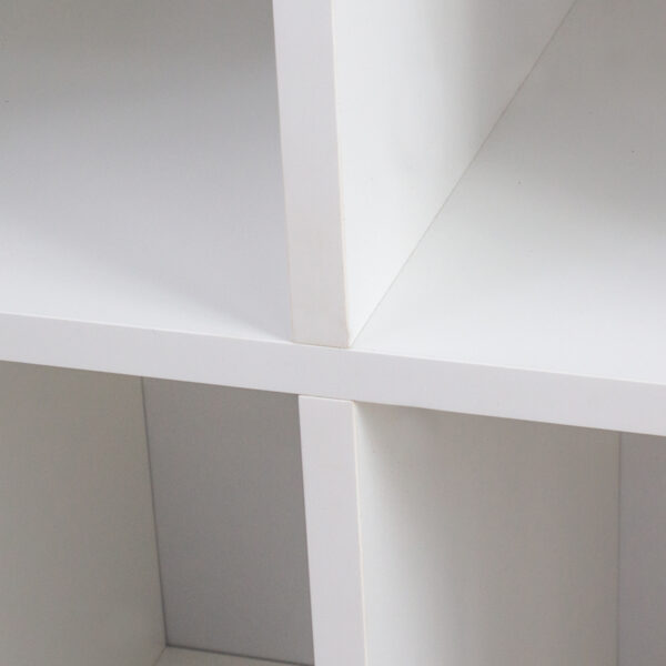 Faltschrank 6 offene Fächer Aufbewahrungsschrank - DVD/ CD-Schrank - Bücherregal - Wandschrank - wei - VDD World DE