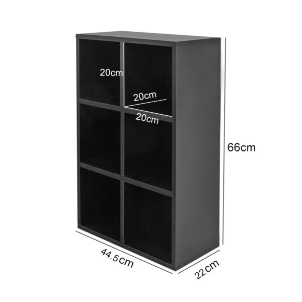 Würfelregal - Aufbewahrungsschrank - Bücherregal - Wandschrank - schwarz - VDD World DE