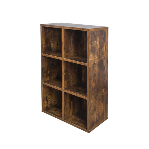 Fächerschrank - DVD/CD-Schrank - Bücherregal - Wandschrank - braun - VDD World DE