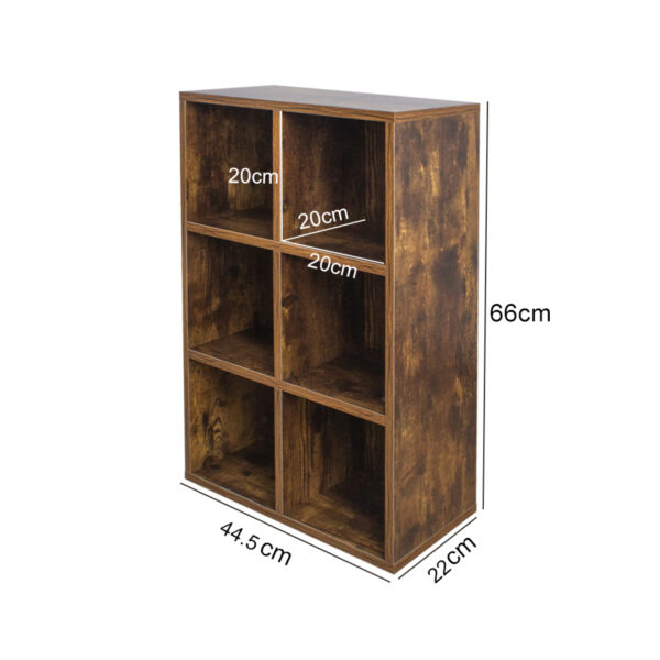 Fächerschrank - DVD/CD-Schrank - Bücherregal - Wandschrank - braun - VDD World DE