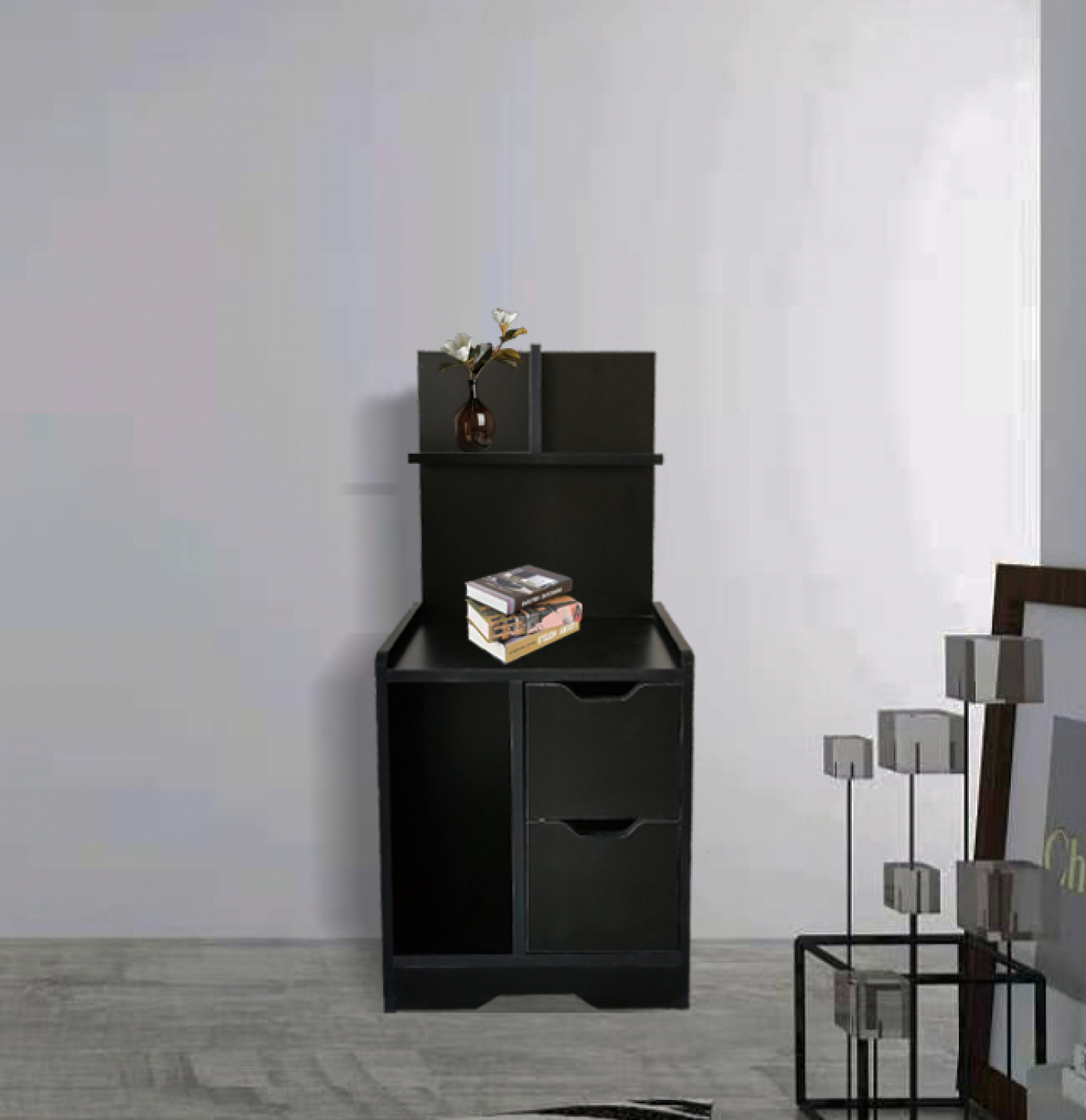 Nachttisch Wandschrank 84 cm hoch schwarz - VDD World DE Nachttisch Wandschrank 84 cm hoch schwarz - VDD World DE