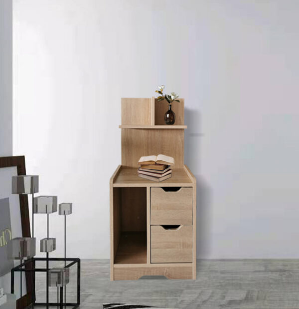 Nachttisch Hängeschrank 84 cm hoch hellbraun - VDD World DE