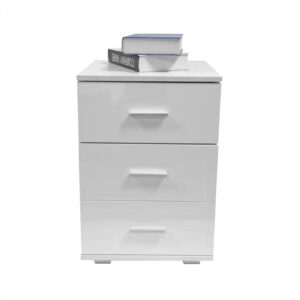 Nachttisch Flurschrank 3 Schubladen 63 cm hoch weiß