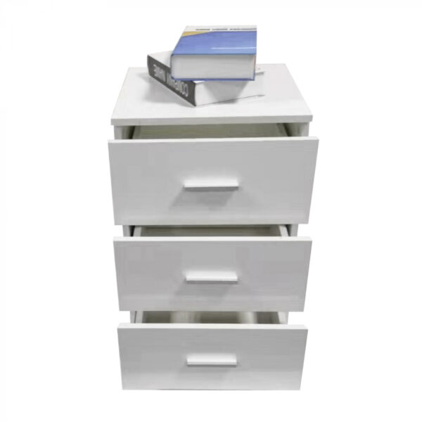 Nachttisch Flurschrank 3 Schubladen 63 cm hoch weiß - VDD World DE