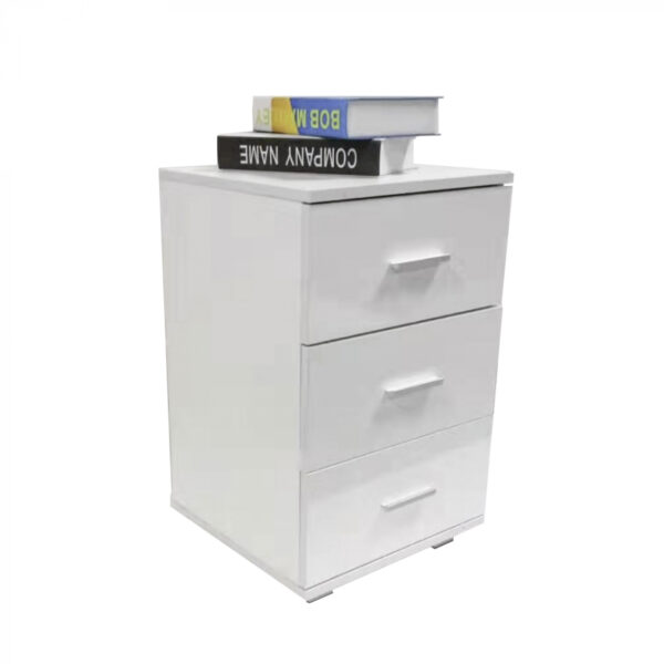 Nachttisch Flurschrank 3 Schubladen 63 cm hoch weiß - VDD World DE