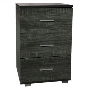 Nachttisch Flurschrank 3 Schubladen 63 cm hoch braun grau gefärbt
