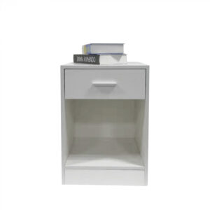 Nachttisch Flurschrank mit Schublade offenem Staufach 60 cm hoch weiß