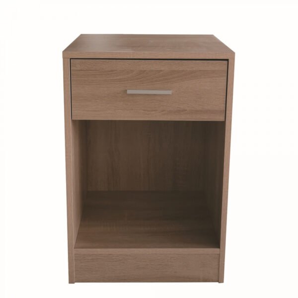 Nachttisch-Dielenschrank - mit Schublade offenem Staufach - 60 cm hoch - hellbraun - VDD World DE