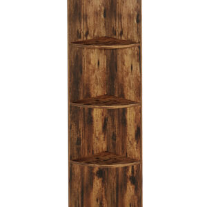 Eckgarderobe - Fächerschrank - Eckschrank - 130 cm hoch - vintage braun