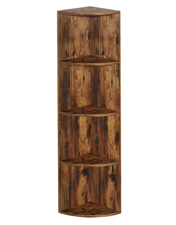   Eckgarderobe – Fächerschrank – Eckschrank – 130 cm hoch – vintage braun