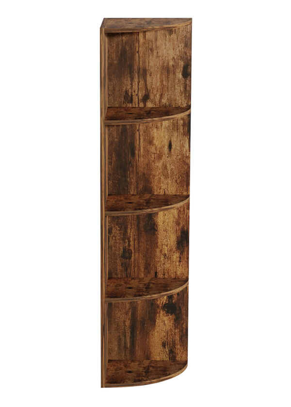   Eckgarderobe – Fächerschrank – Eckschrank – 130 cm hoch – vintage braun