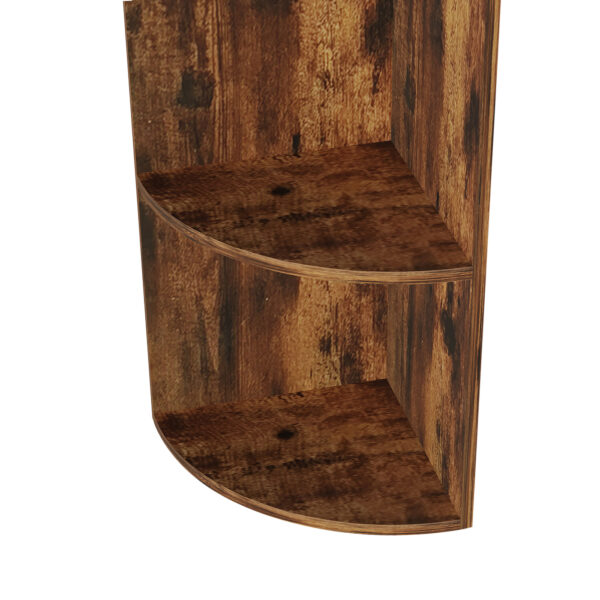   Eckgarderobe – Fächerschrank – Eckschrank – 130 cm hoch – vintage braun