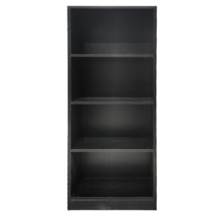 Bücherregal Vakkie 4 offene Fächer - Wandschrank - schwarz - 130 cm hoch