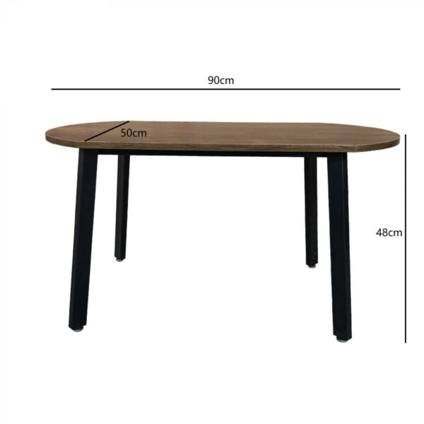   Couchtisch – industrieller Vintage – Metallholz – 90 x 50 cm – schwarzbraun