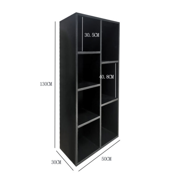 Bücherregal 7 offener Schrank - Wandschrank - schwarz - VDD World DE